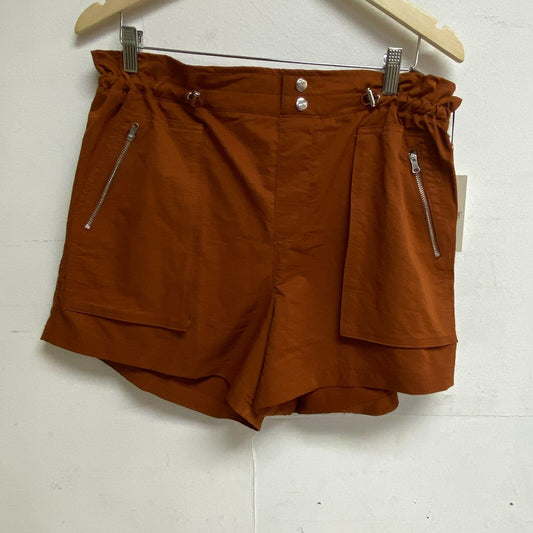 Calia Womens Woven Paperbag Short Caramelized Walnut Relaxed Solid WAX12303