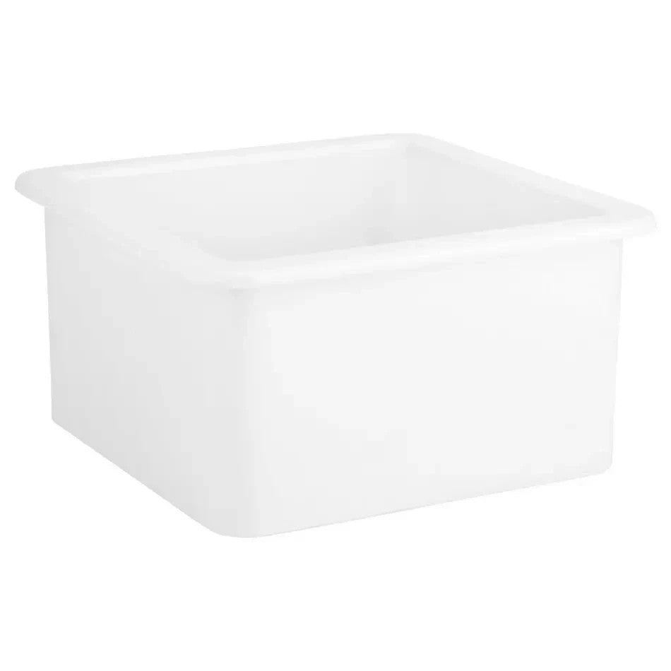 Signature Hardware 18" Square Undermount Fireclay Kitchen Prep Sink White