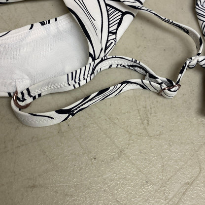 Calia Womens Pleated Panel Underwire Bikini Top Pure White Multi WSA23210PRT