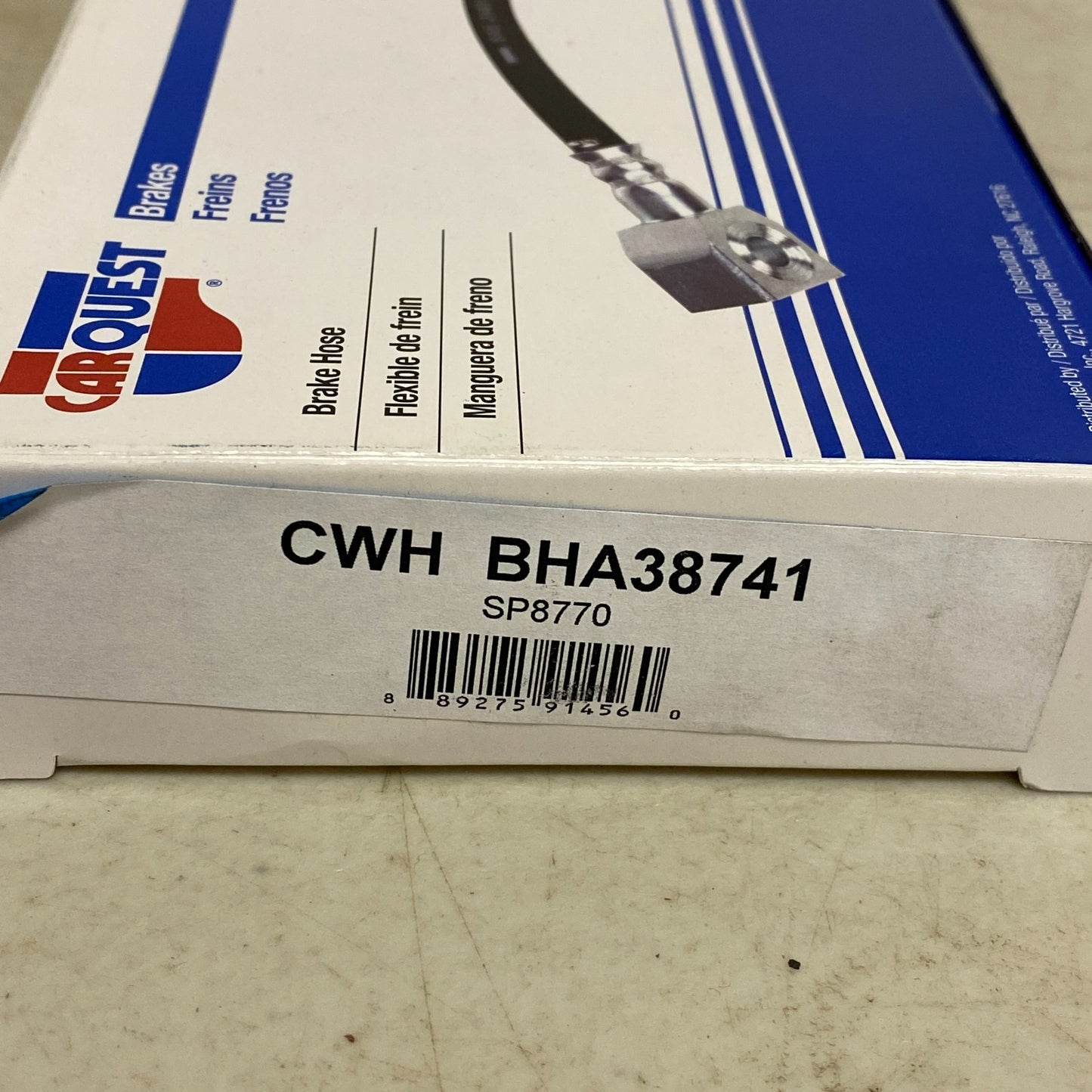 CARQUEST Brake Hydraulic Hose Assembly Black EPDM Rubber 21.14″ Model BHA38741
