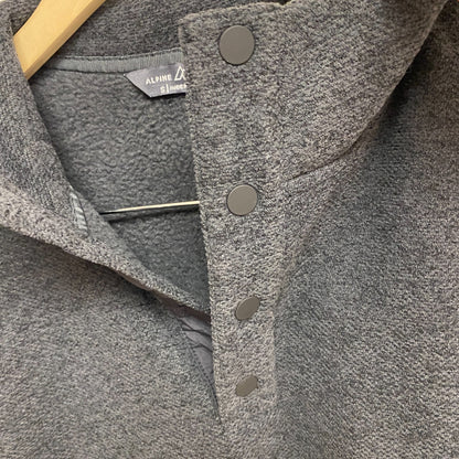 Alpine Design Men's Retreat QTR Snap Fleece Pure Black Heather ADM23603 New