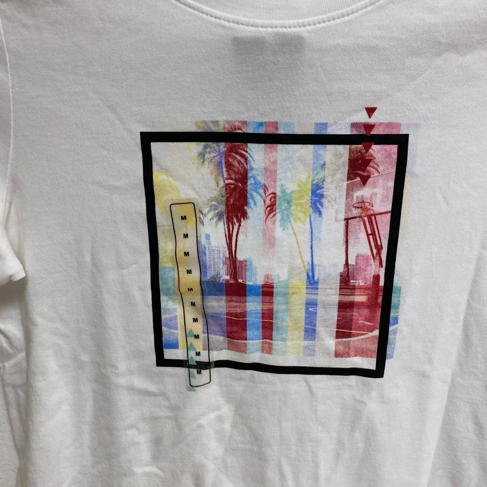 DSG Boys Solid Cotton Graphic PrintTee Pure White Glitchy Short Sleeve DAB21108