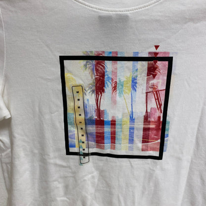 DSG Boys Solid Cotton Graphic PrintTee Pure White Glitchy Short Sleeve DAB21108
