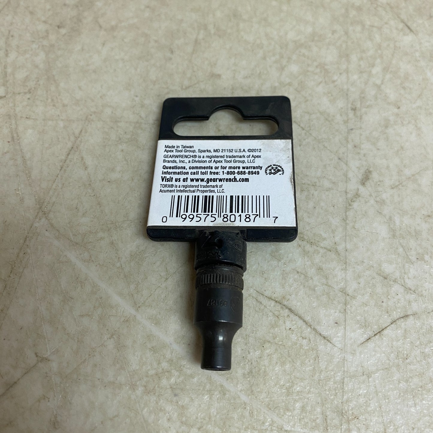 GEARWRENCH ¼″ Drive External Trox Socket E5 Black Oxide Finish 80187