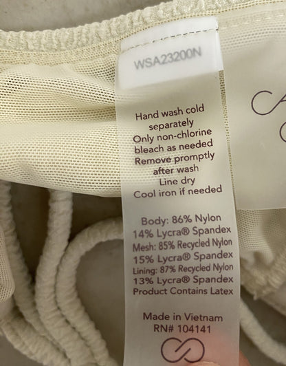 Calia Women's Swim Collection Racerback Tie Back Bikini Top Light Sand WSA23200N