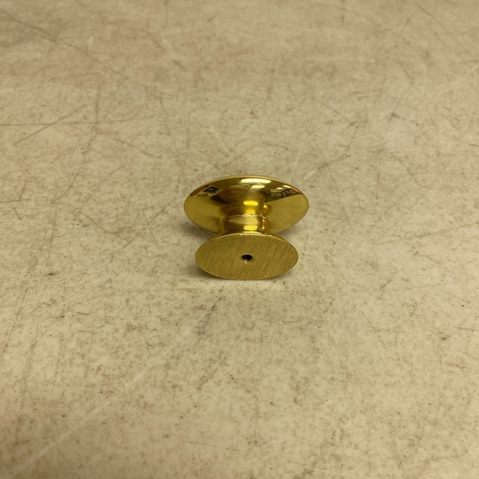 SIGNATURE HARDWARE RENNES SOLID BRASS OVAL CABINET KNOB- POLISHED BRASS