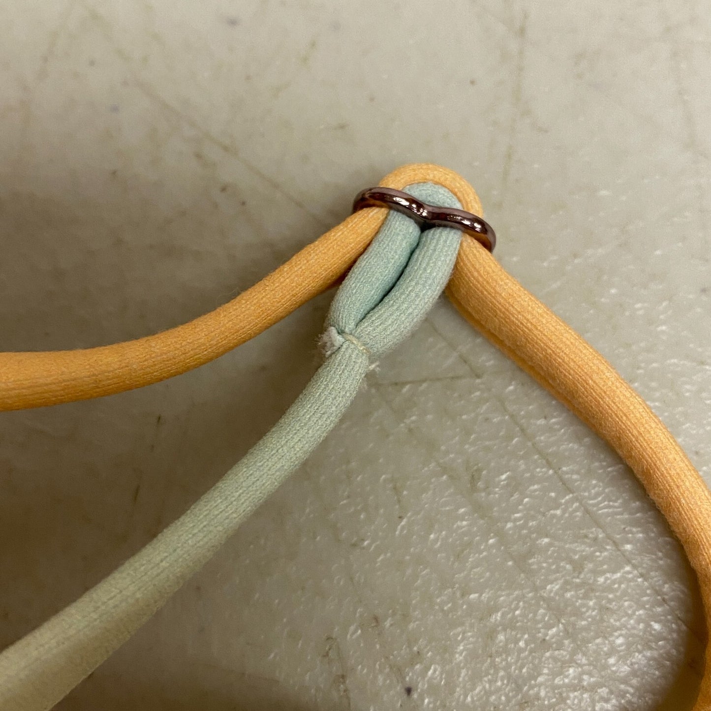 Calia Women's Swim Low Support Tie Back Bikini Top Orange Multi WSA23200PRT