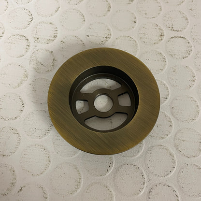 Signature Hardware ABS Cable Drain & Overflow Aged Brass Deep Alcove Tub