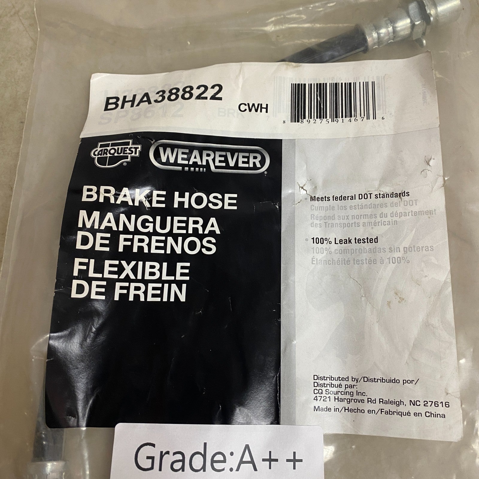 Carquest BHA38822 Brake Hose Assembly Rear Center 1994–1996 Buick Roadmaster