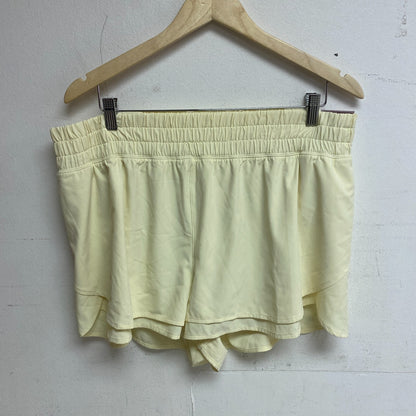 Calia Womens 3" Inseam Pull-On High Rise Step Up Short Relaxed Fit Lemon Sorbet