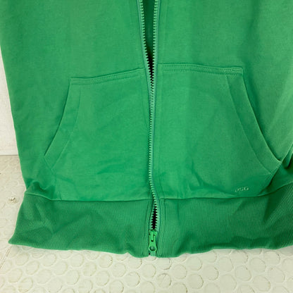 DSG Womenâs Favorite Fleece Short Sleeve Zip Hoodie Slime Green DAW13410