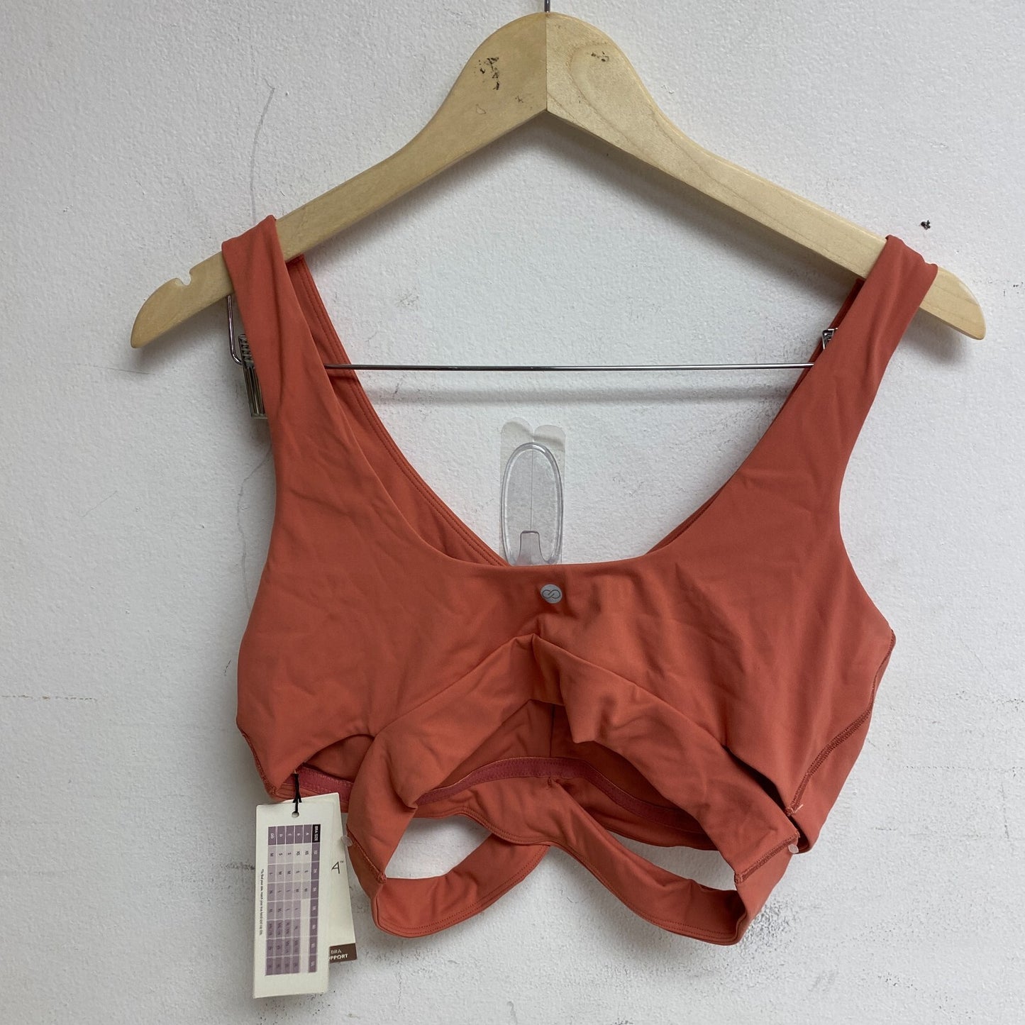 Calia Women's Energize Medium Support Rib Cage Cut Out Bra Rose WAX17227 New