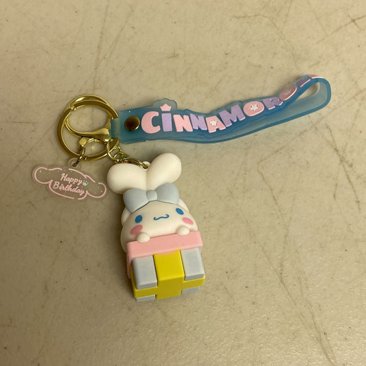 New Assorted Silicone 3D Cinnamoroll Keychain Cartoon  With Rabbit Keychain