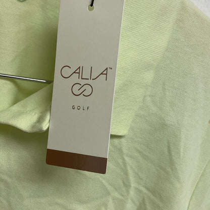 Calia Women's Puff Sleeve Polo Collared Neck Pale Neon Green WCG11012 Brand New