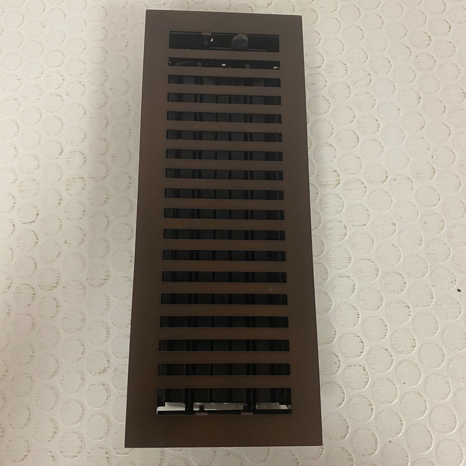 Signature Hardware Modern Steel Floor Register Oil‑Rubbed Bronze 4" x 12"