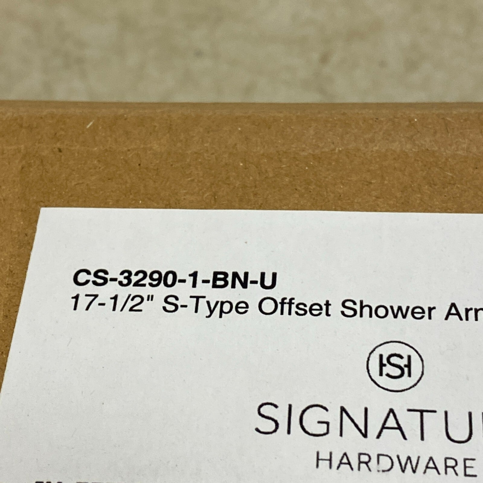 Signature Hardware 17-1/2" S-TYPE OFFSET SHOWER ARM-BRUSHED NICKEL