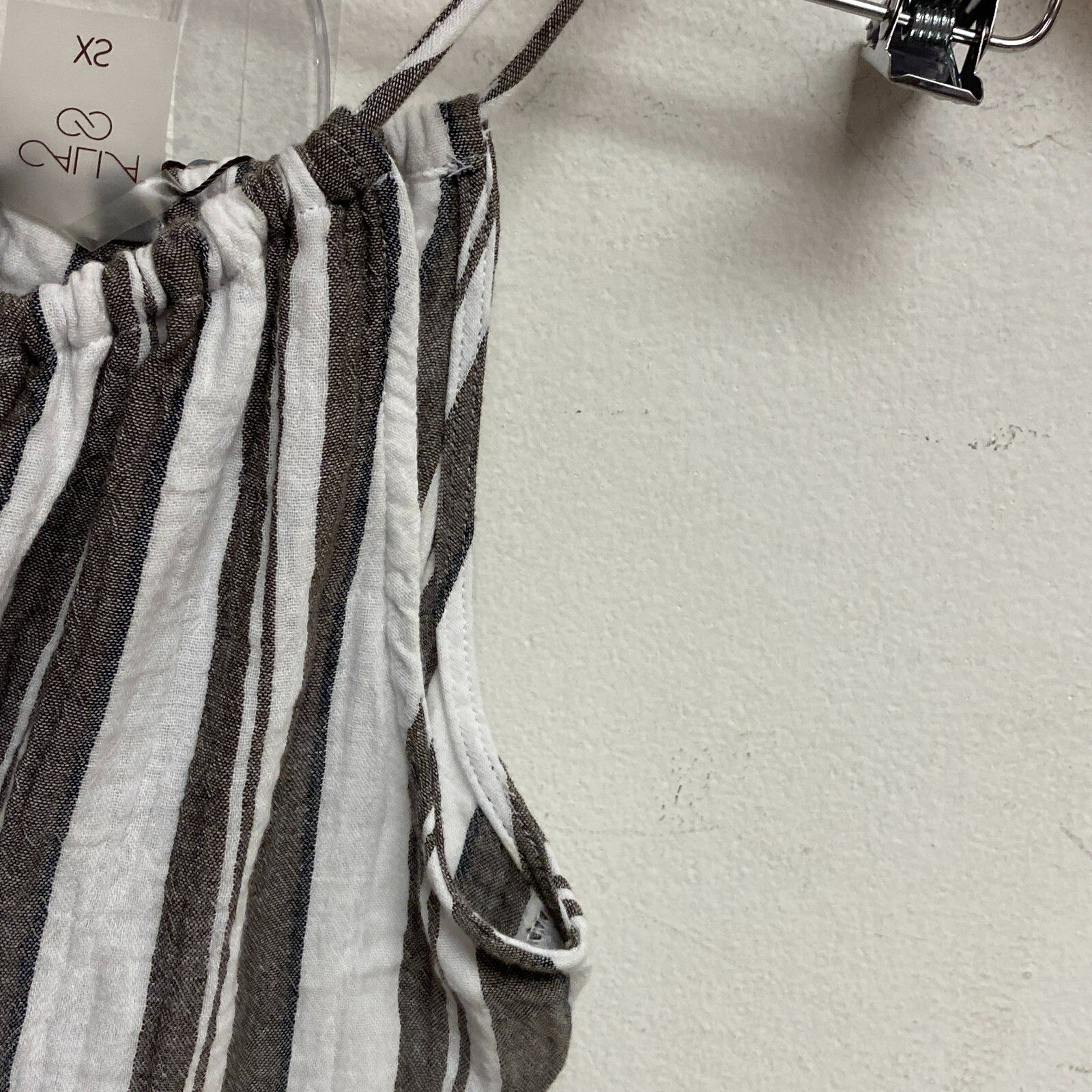 Calia Women Split NK HLTR Mini Coverup Verigated Stripe Stylish WSA23911NS