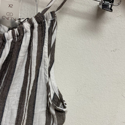 Calia Women Split NK HLTR Mini Coverup Verigated Stripe Stylish WSA23911NS