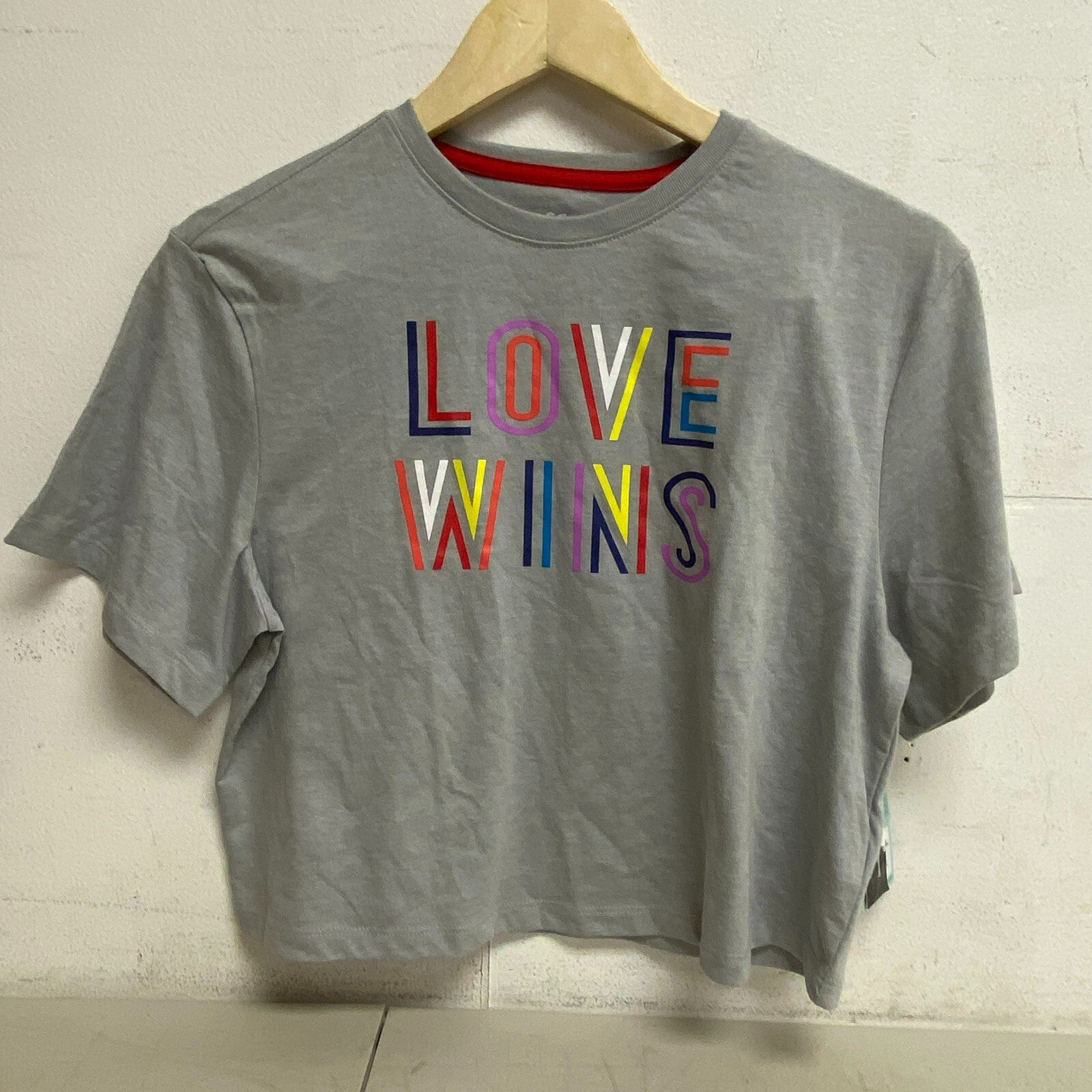DSG Youth Boxy Graphic T-Shirt Heather Grey Love Wins DAG12122H Summer Stylish
