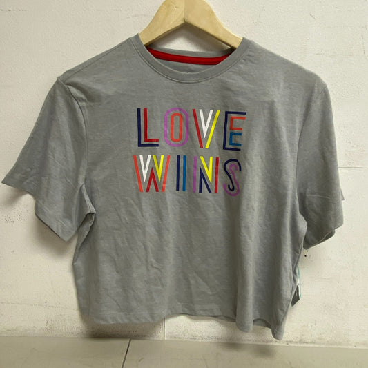 DSG Youth Boxy Graphic T-Shirt Heather Grey Love Wins DAG12122H Summer Stylish