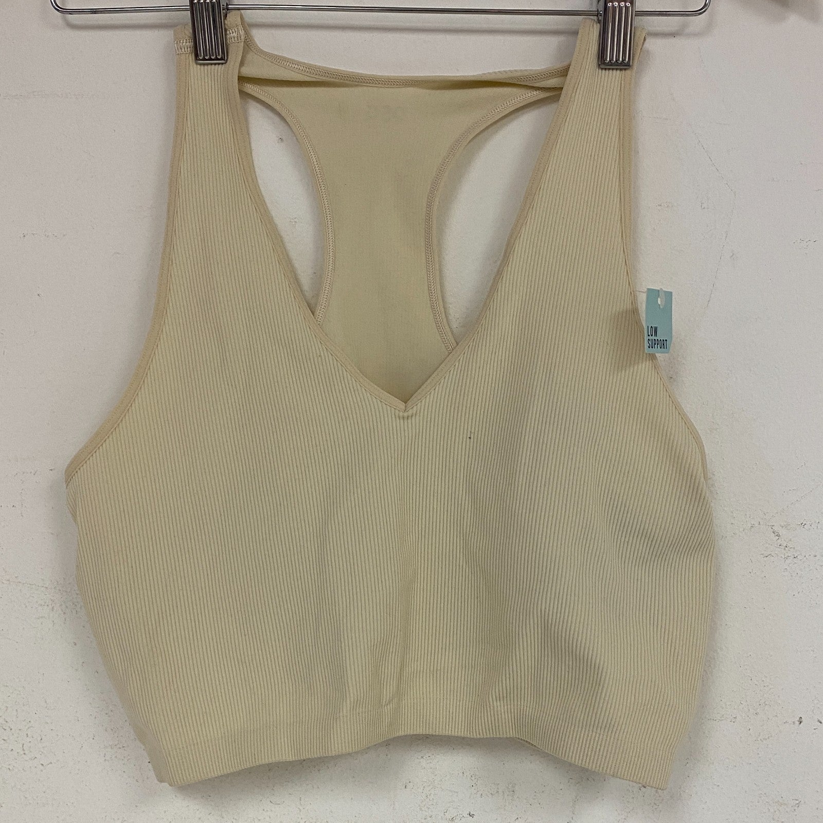 DSG Womenâs V-Neck Raceback Brami Light Sand DAW12712 Activewear Top