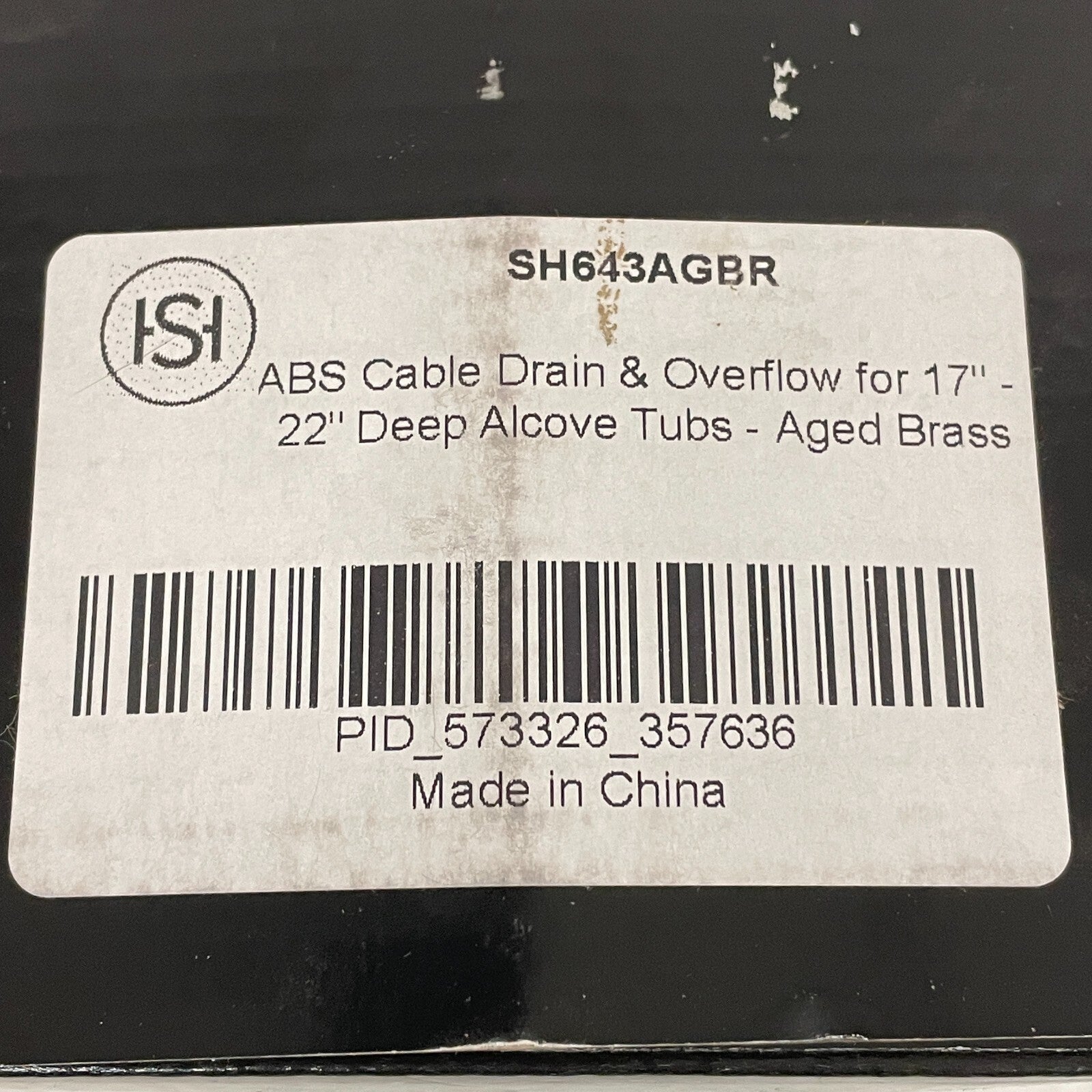 Signature Hardware ABS Cable Drain & Overflow Aged Brass Deep Alcove Tub