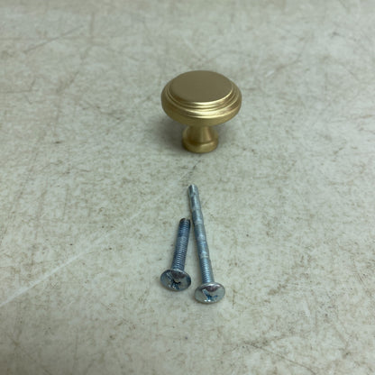 Signature Hardware Ardell Brass Round Cabinet Knob - Satin Brass