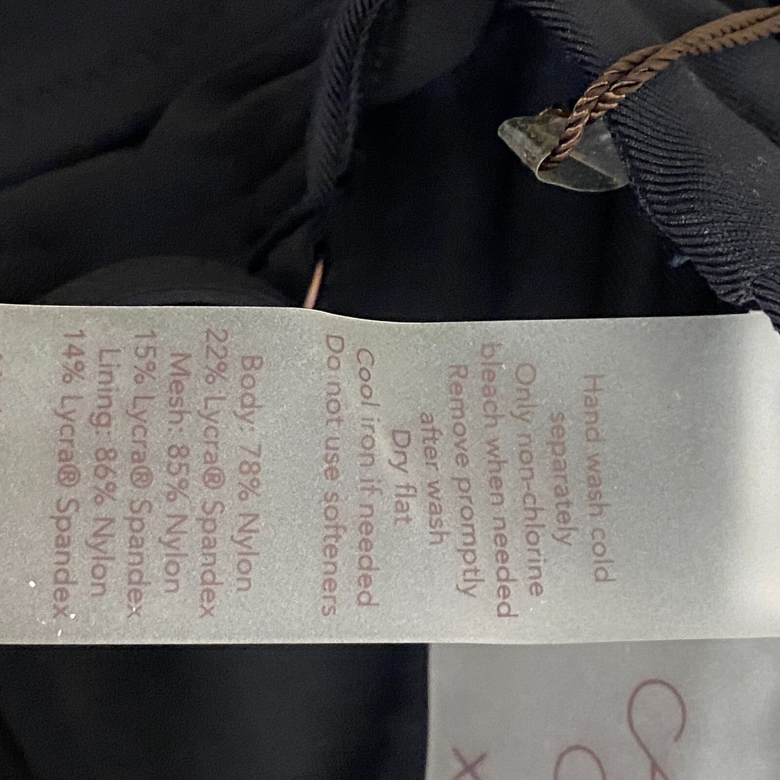 Calia Women  Swim Medium Support Ruched Front Cross Back Top PURE BLACK WSA22202