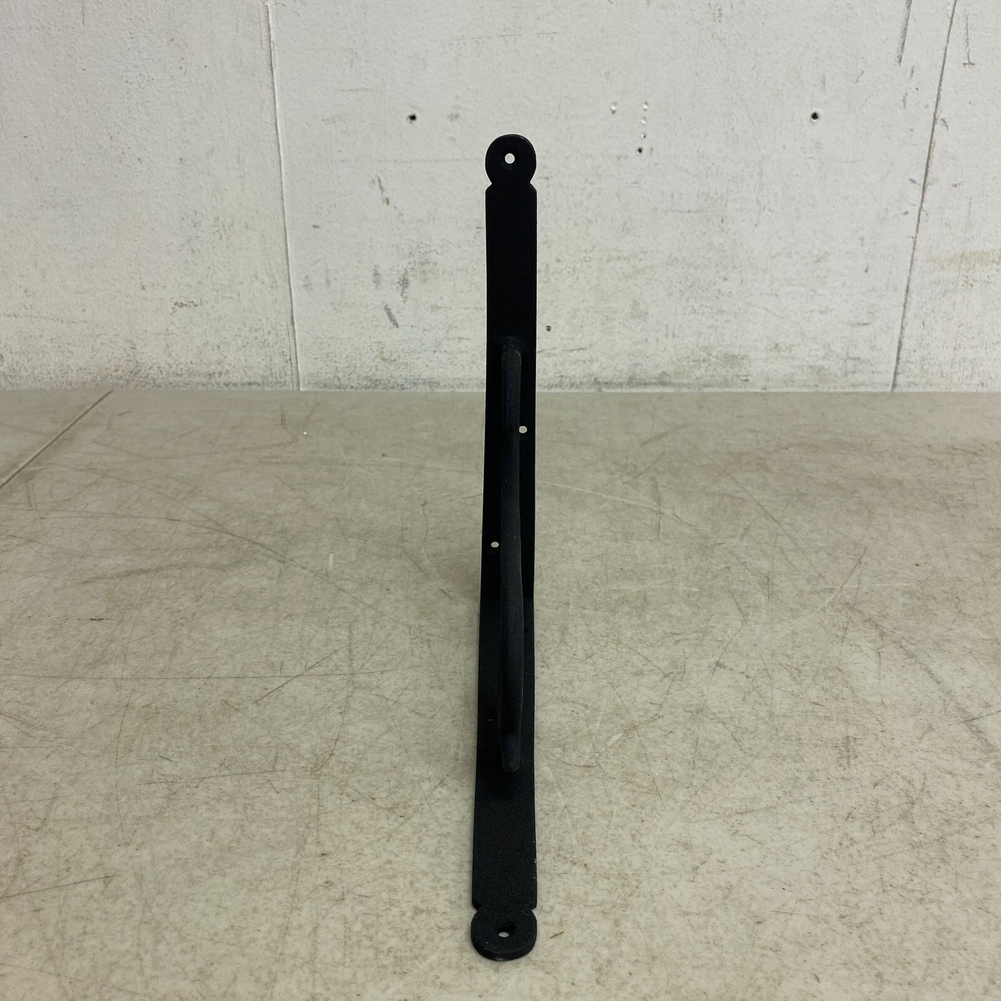 Signature Hardware Simple Scrollwork Cast Iron Shelf Bracket - 8" - Black Powder