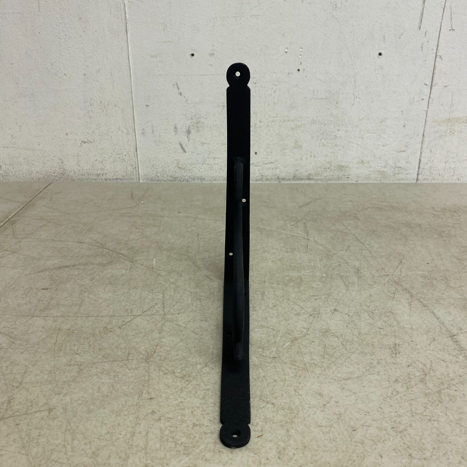 Signature Hardware Simple Scrollwork Cast Iron Shelf Bracket - 8" - Black Powder