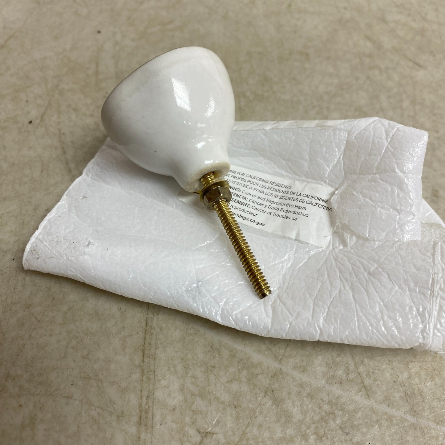 Signature Hardware Menotti Porcelain Cabinet Knob Rosewood POR0065-PNK