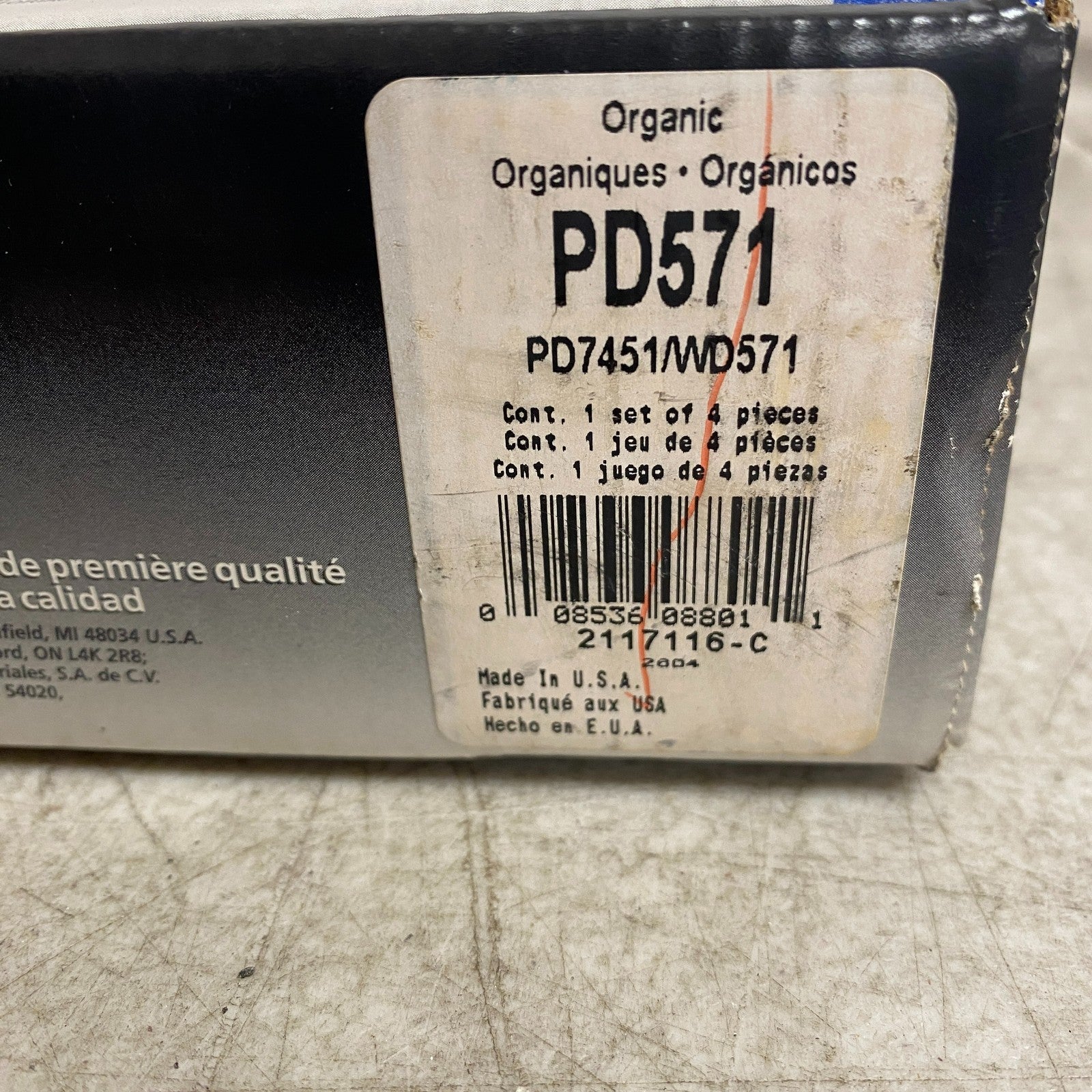 Wagner PD571 Brake Pads ThermoQuiet Ceramic Front 1992-2000 Lexus SC400