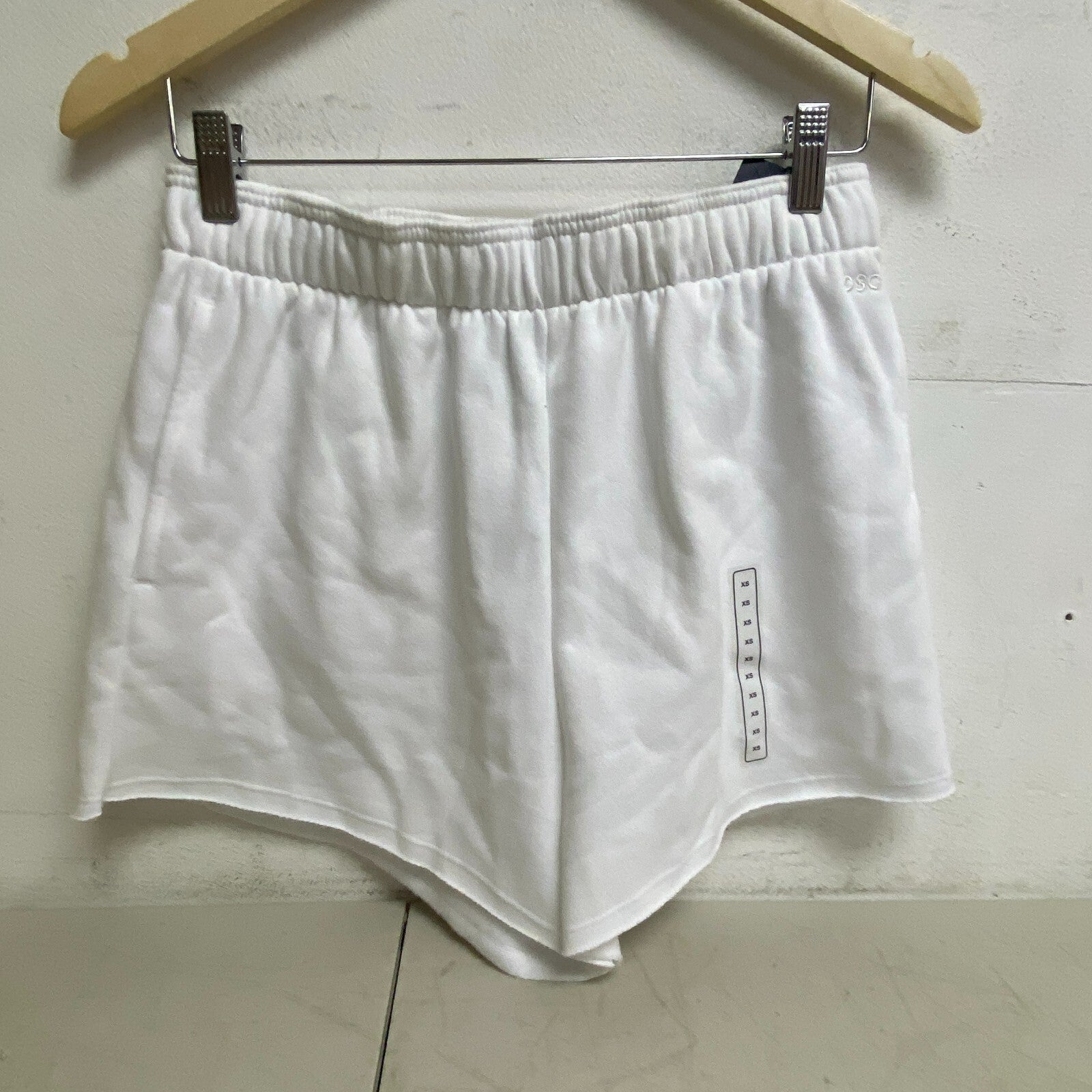 DSG Women's Oversized Fleece Shorts Pure White Solid Summer Stylish DAW11431