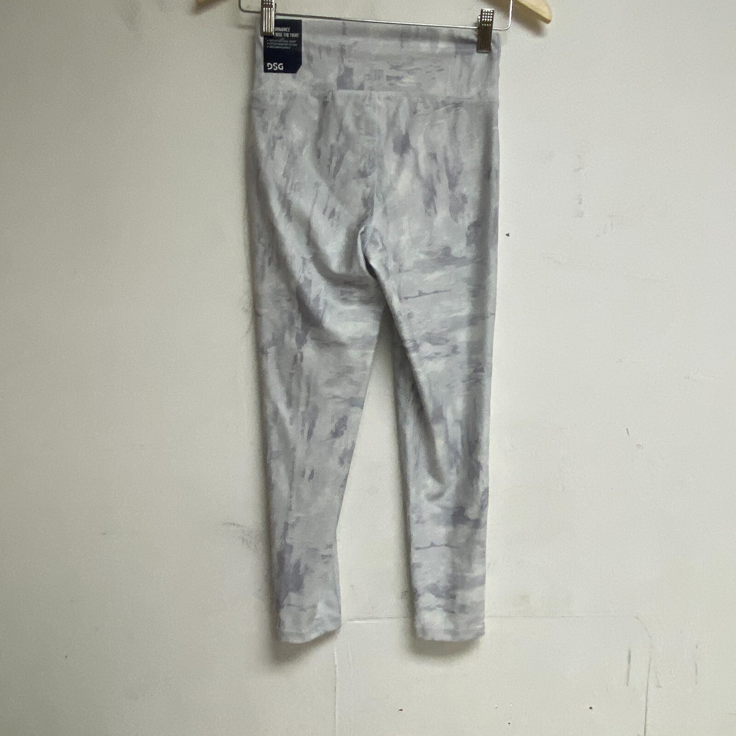 DSG Girls Performance Crossover Front Ankle Waist 7/8 Tight PRT Torn Camo Grey