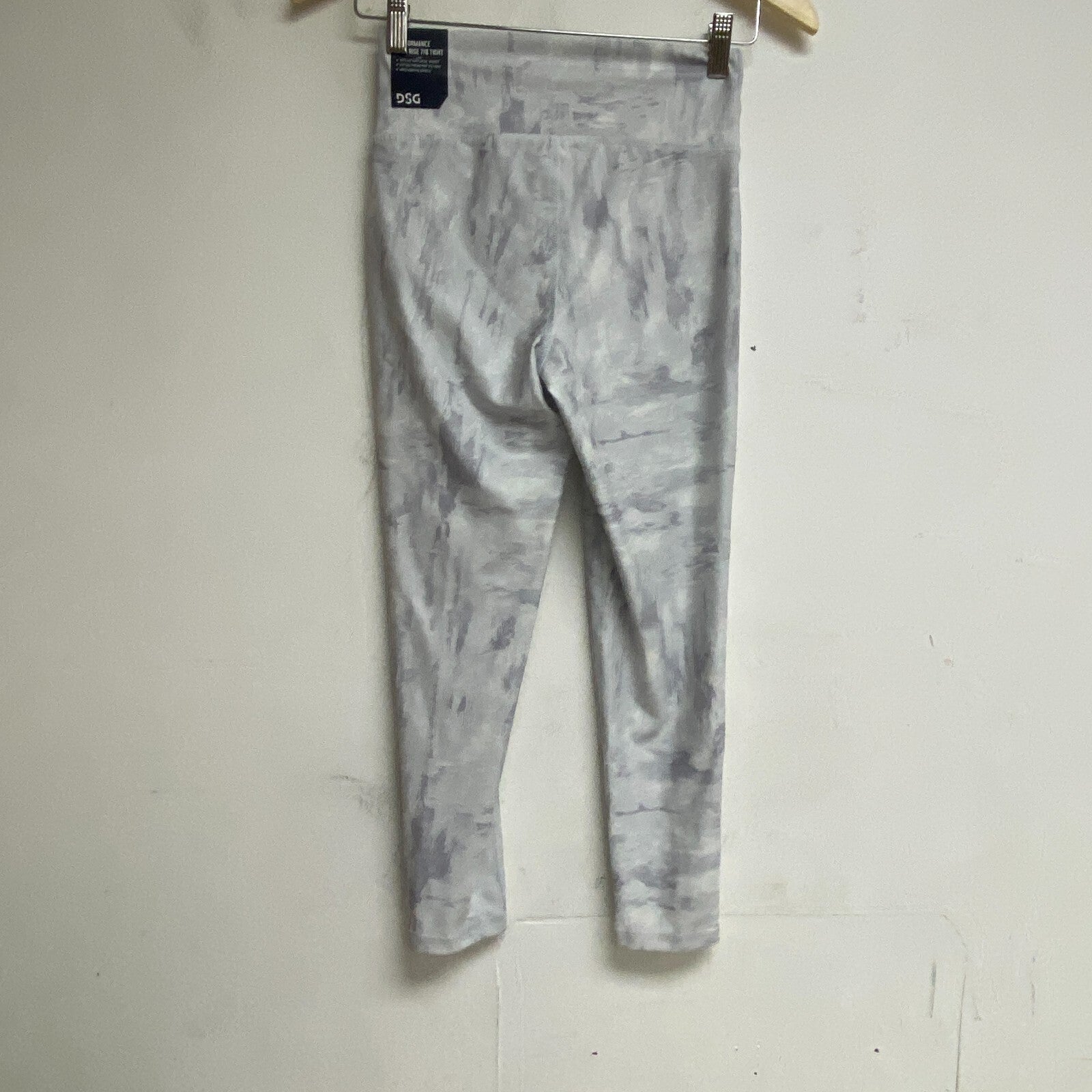 DSG Girls Performance Crossover Front Ankle Waist 7/8 Tight PRT Torn Camo Grey