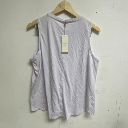 Calia Women's Everyday Relaxed Fit Scoop Shirttail Tank Lilac Mist WAX11281 New!