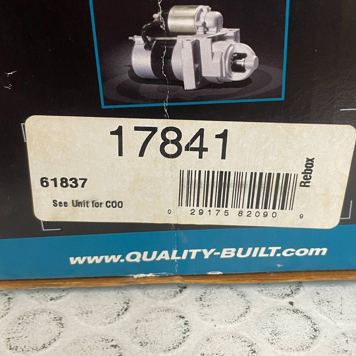 Quality-Built 17740 Remanufactured Starter Motor 12V