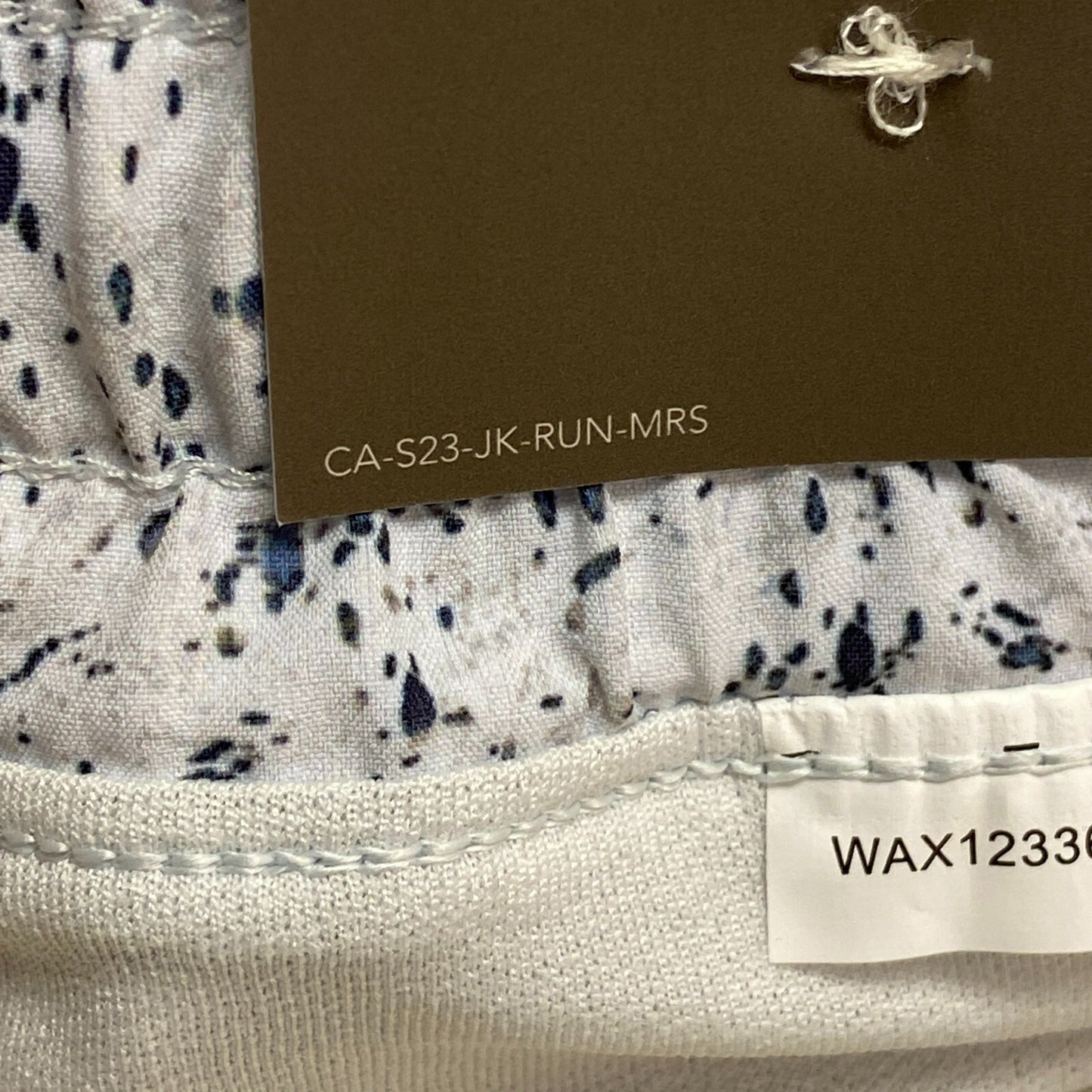 CALIA Women's 3 in Relaxed Mid Rise Grey/ Blue Infinity Run Short WAX12336PRT