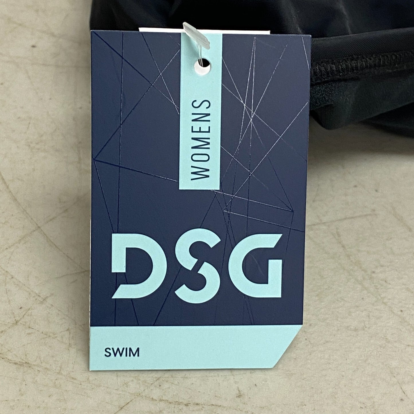 DSG Women's Relaxed Skylar Printed Swim Top Halter Neck Pure Black DSW2757PRT