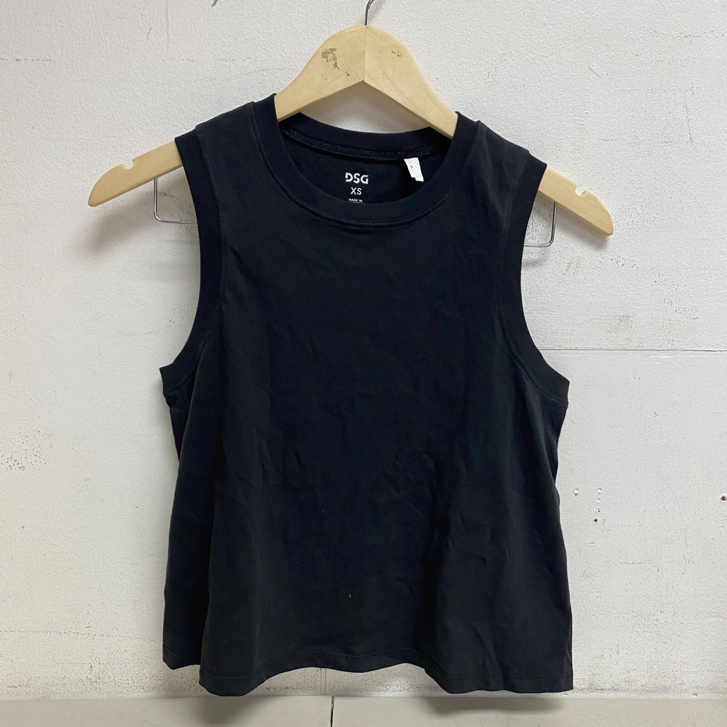 DSG Women's Everyday Cotton Fashion Relaxed Muscle Tank Pure Black DAW13100H