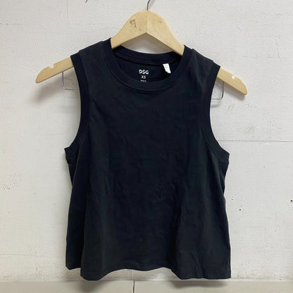 DSG Women's Everyday Cotton Fashion Relaxed Muscle Tank Pure Black DAW13100H