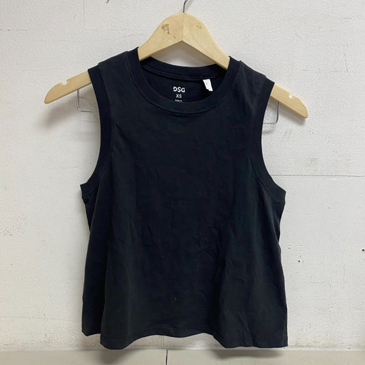 DSG Women's Everyday Cotton Fashion Relaxed Muscle Tank Pure Black DAW13100H