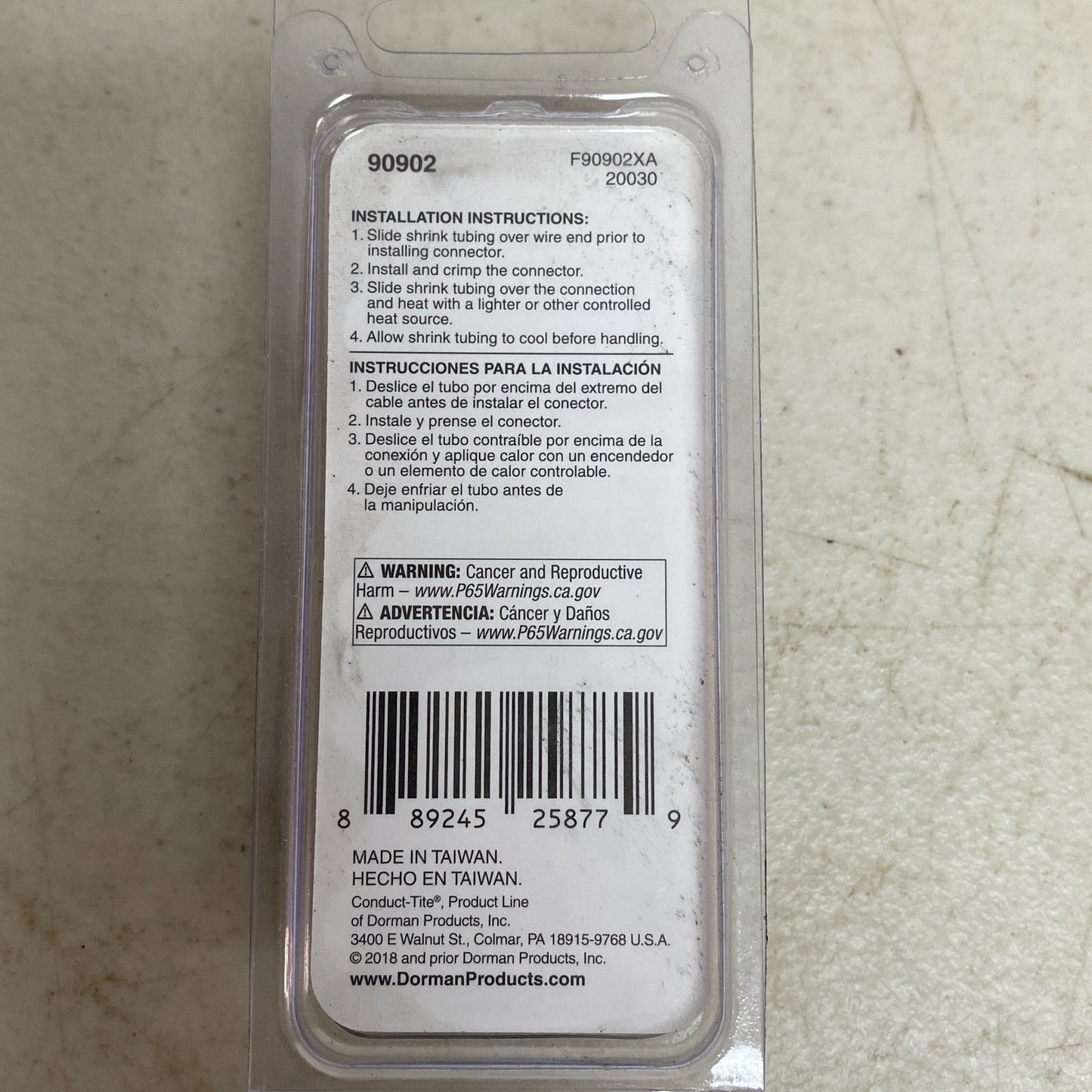 Dorman 90902 Builders Series Uninsulated 16-22GA #8 Spade Connector