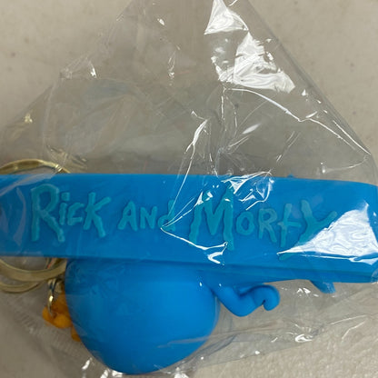 New Assorted Silicone  3D Rick And Morty Keychain Mr. MeeSeeks Accessory