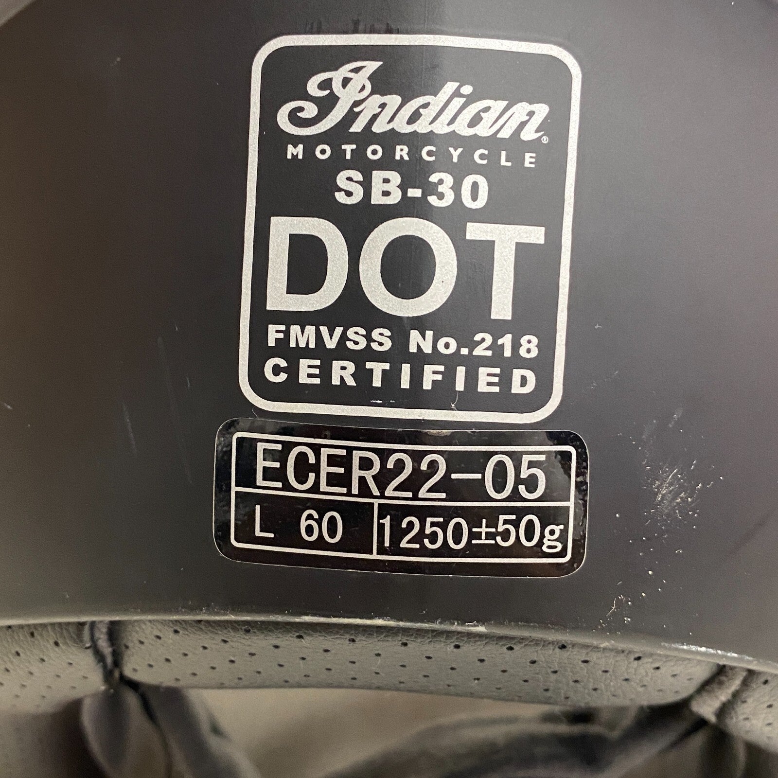 Indian Motorcycle Helmet w/Face Cover Size L Adjustable Under Shading cover Matt