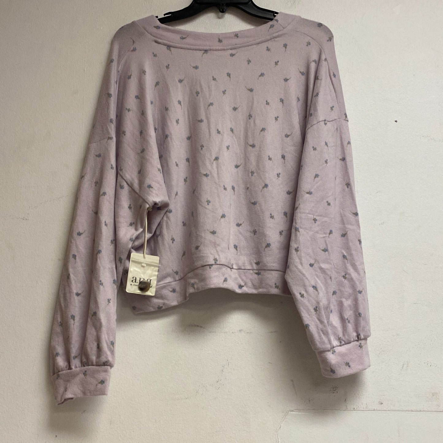 Ana a new approach size XL crop long sleeve button v-neck cardigan color Ditzy