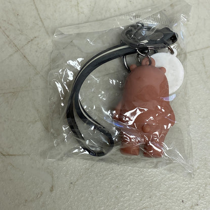 Assorted Silicone We Bare Bears Brown Bear Keychain With Basketball Accessory