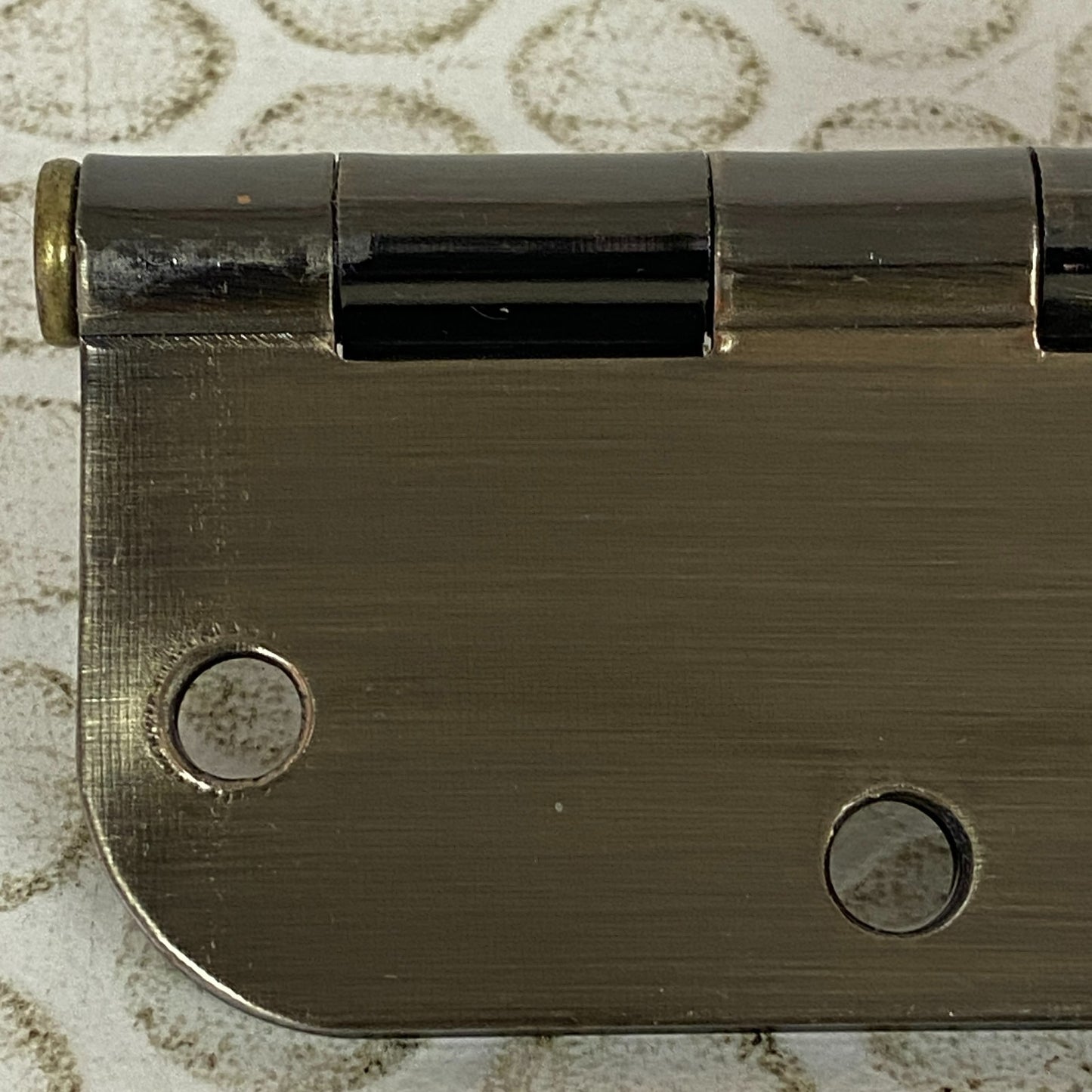 Signature Hardware 3-1/2" Rounded Steel Door Hinge With Plain Bearing 3-pk Brass