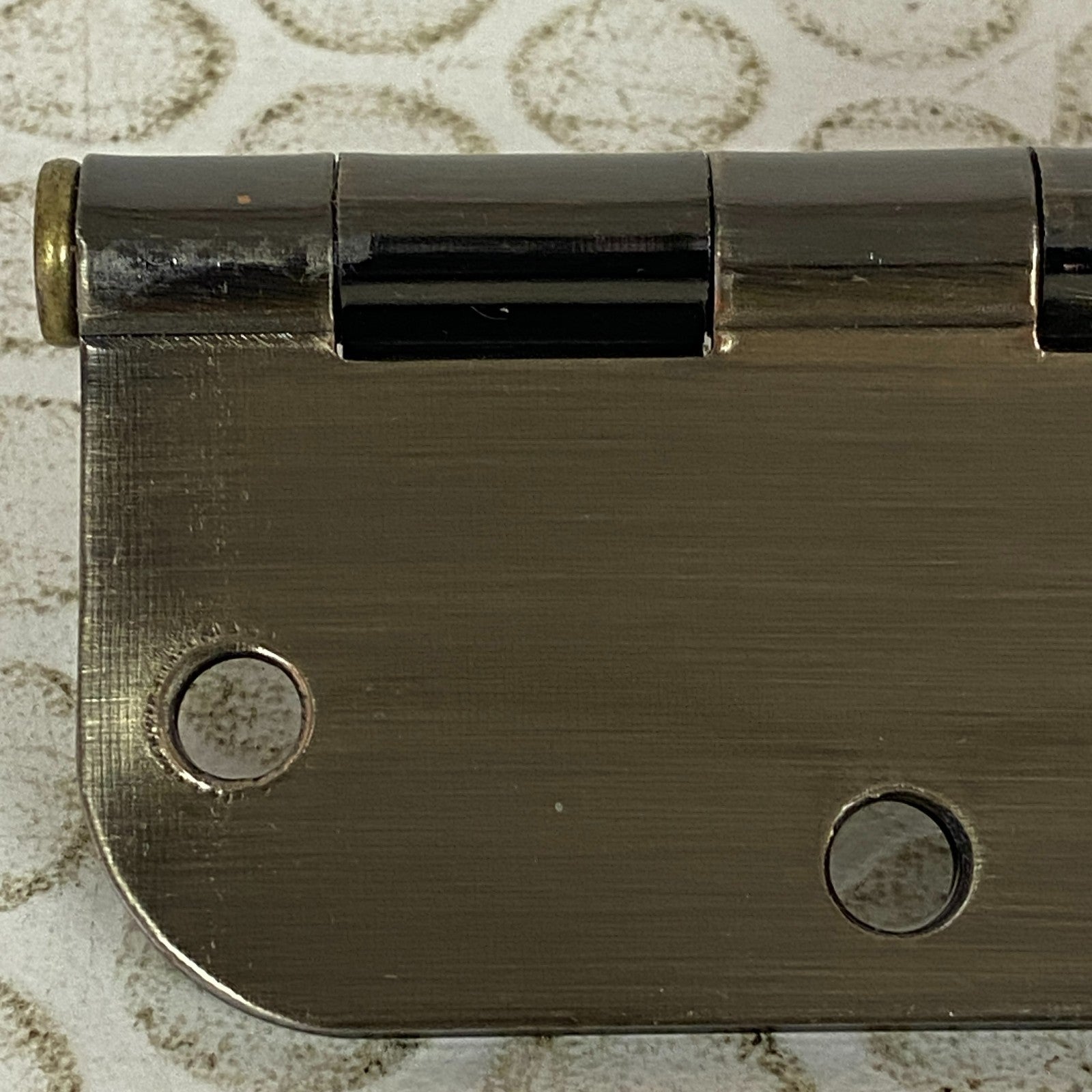 Signature Hardware 3-1/2" Rounded Steel Door Hinge With Plain Bearing 3-pk Brass