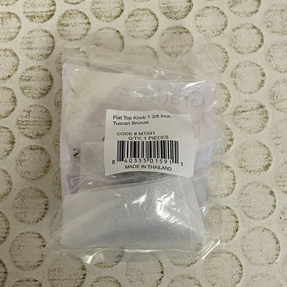 Signature Hardware Flat top Knob 1 3/8 inch Tuscan Bronze